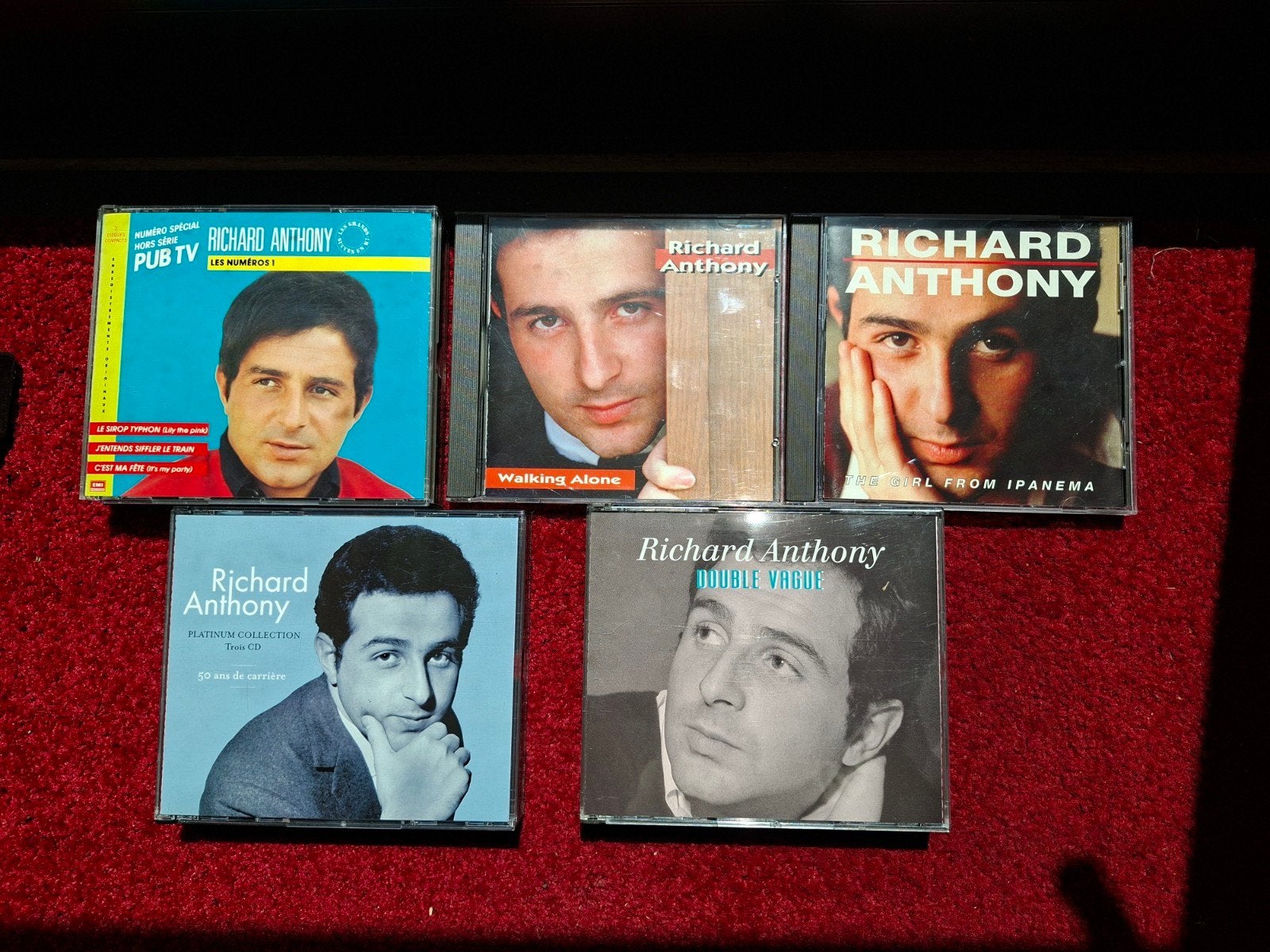 Lot de 5 cd (boîtes) Richard Anthony. État bien entretenu, Enlèvement ou Envoi, Comme neuf