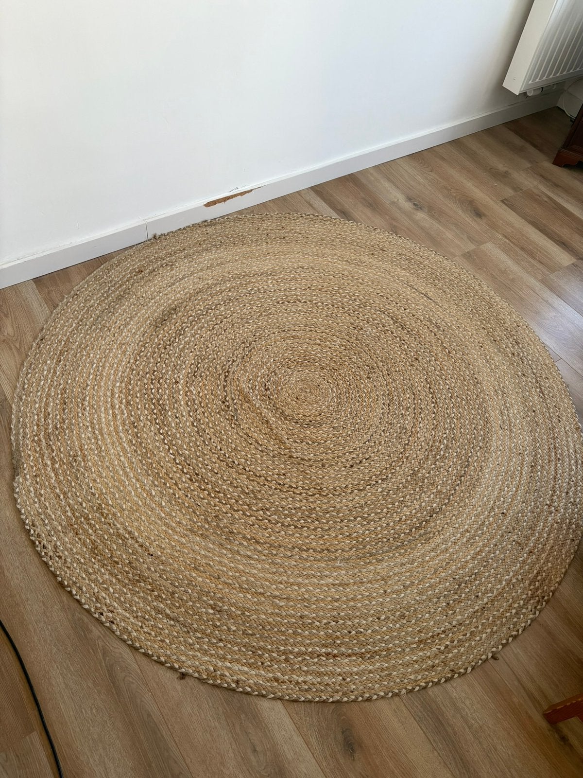 Jute tapijt / vloerkleed, Huis en Inrichting, Stoffering | Tapijten en Vloerkleden, Ophalen, Beige, 150 tot 200 cm, Rond