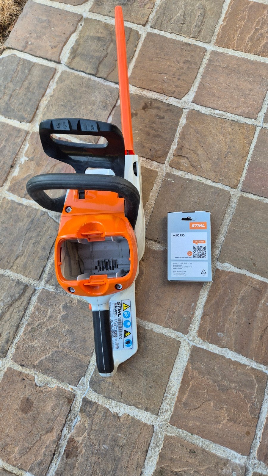 Stihl kettingzaag., Ophalen, Kettingzaag
