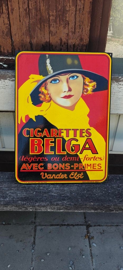 emaille BELGA bord, Ophalen of Verzenden, Zo goed als nieuw