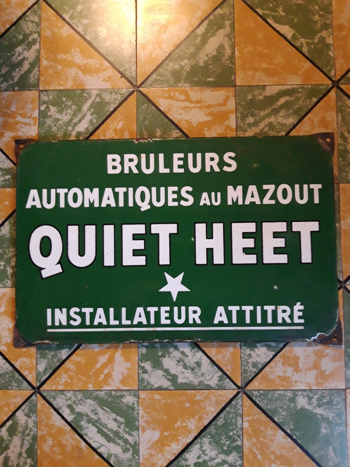 plaque émaillée, Collections, Marques & Objets publicitaires, Enlèvement