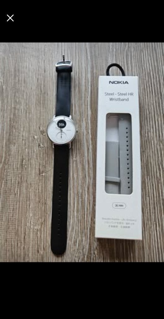 Nokia Steel HR watch plus Wrisband, Telecommunicatie, Ophalen of Verzenden, Zo goed als nieuw, Overige typen