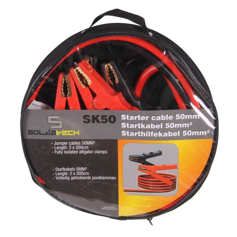 Startkabels 50mm2 | Lengte 3,0 meter | Max. 1000A, Niet ingevuld, Niet ingevuld, Nieuw, Ophalen of Verzenden