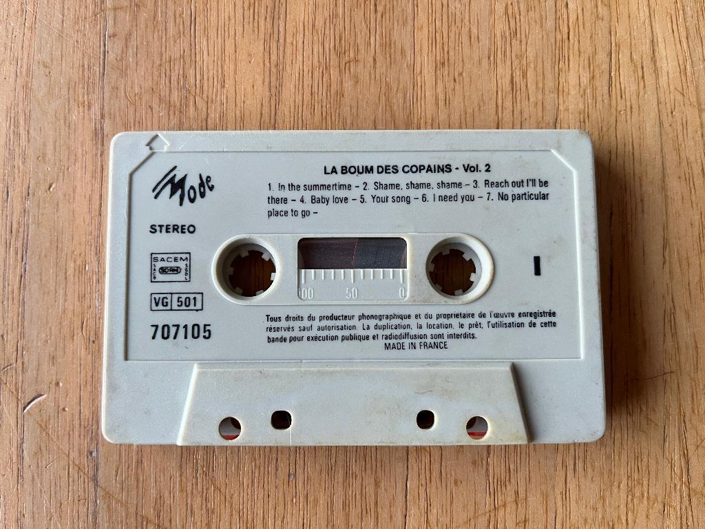 cassette La Boum des copains Vol. 2, Cd's en Dvd's, Cassettebandjes, Gebruikt, Overige genres, 1 bandje, Ophalen of Verzenden