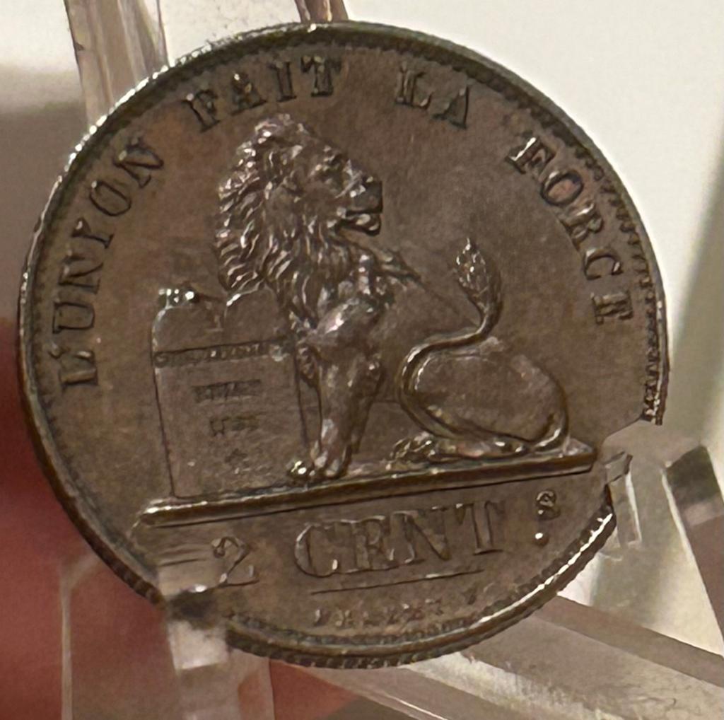 2 cent 1875 leopold 2 kwaliteit stempelglans, Ophalen of Verzenden