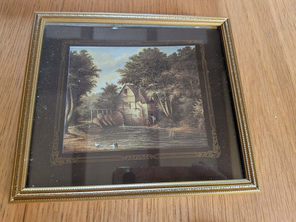 Estampes encadrées. Cadres dorés. 19 x 17 cm, Antiquités & Art, Enlèvement