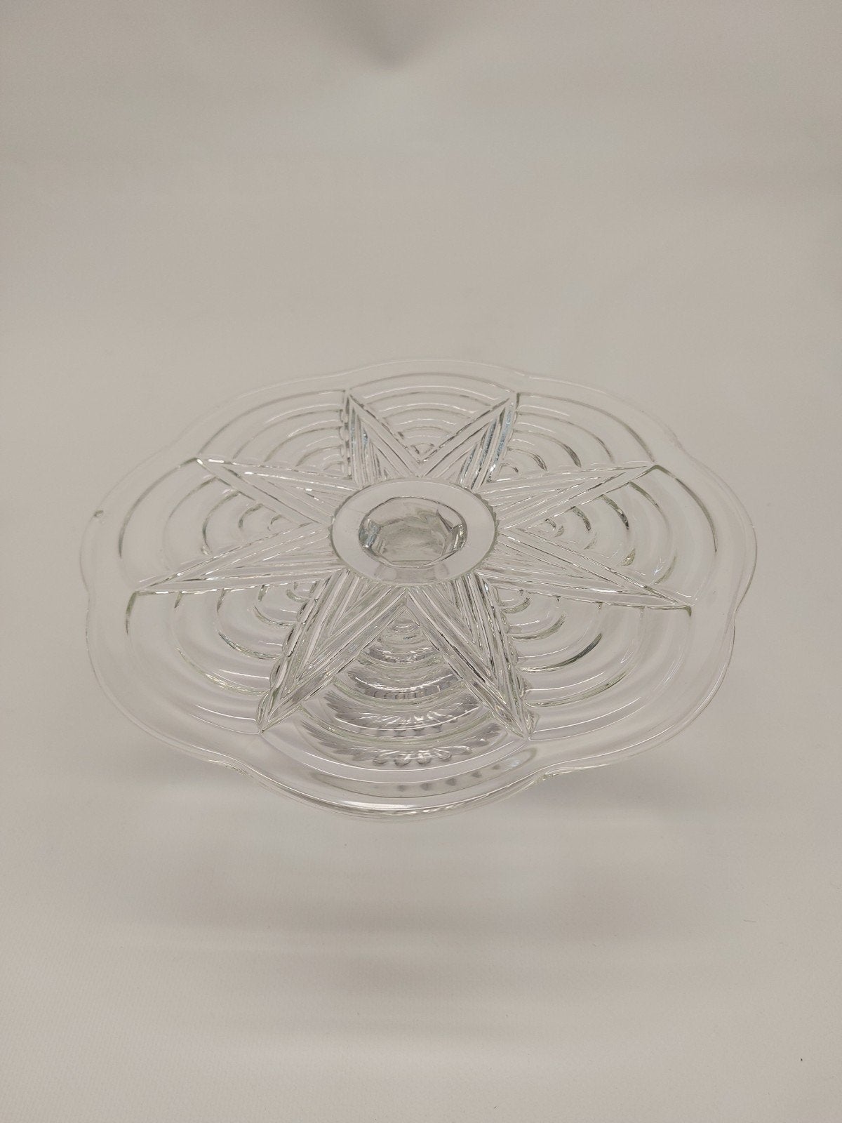glazen taartschotel met voet, Huis en Inrichting, Woonaccessoires | Onderzetters, Ophalen, Gebruikt, Glas