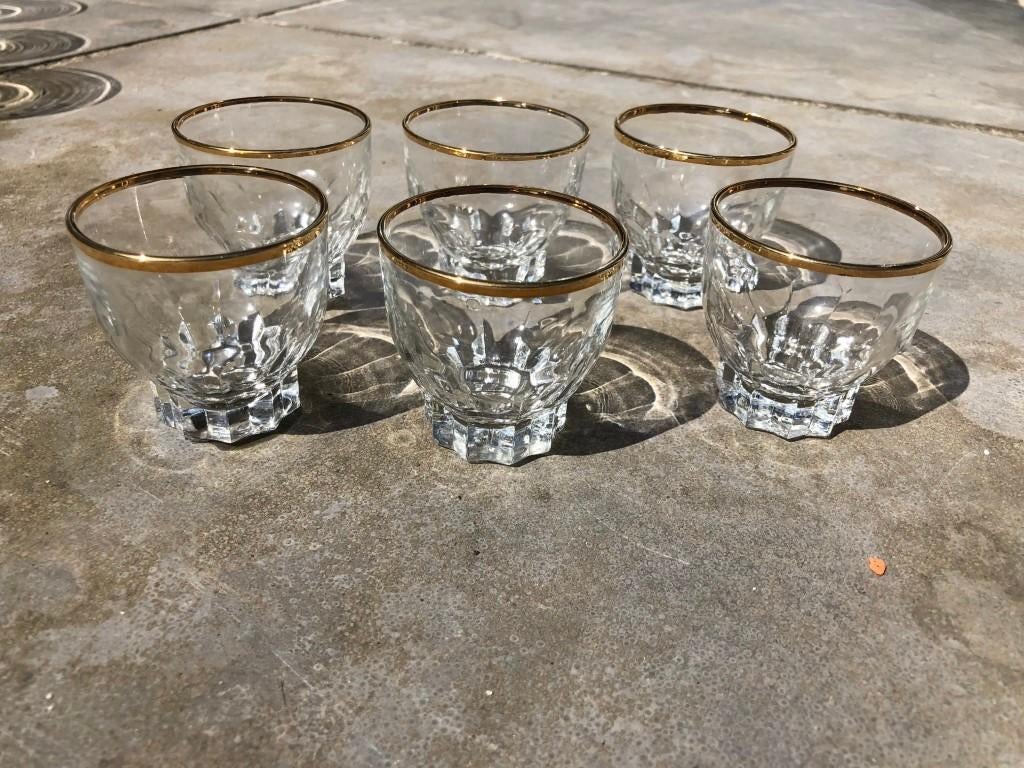 6 aperitiefglaasjes - shotglaasjes - druppel, Ophalen of Verzenden