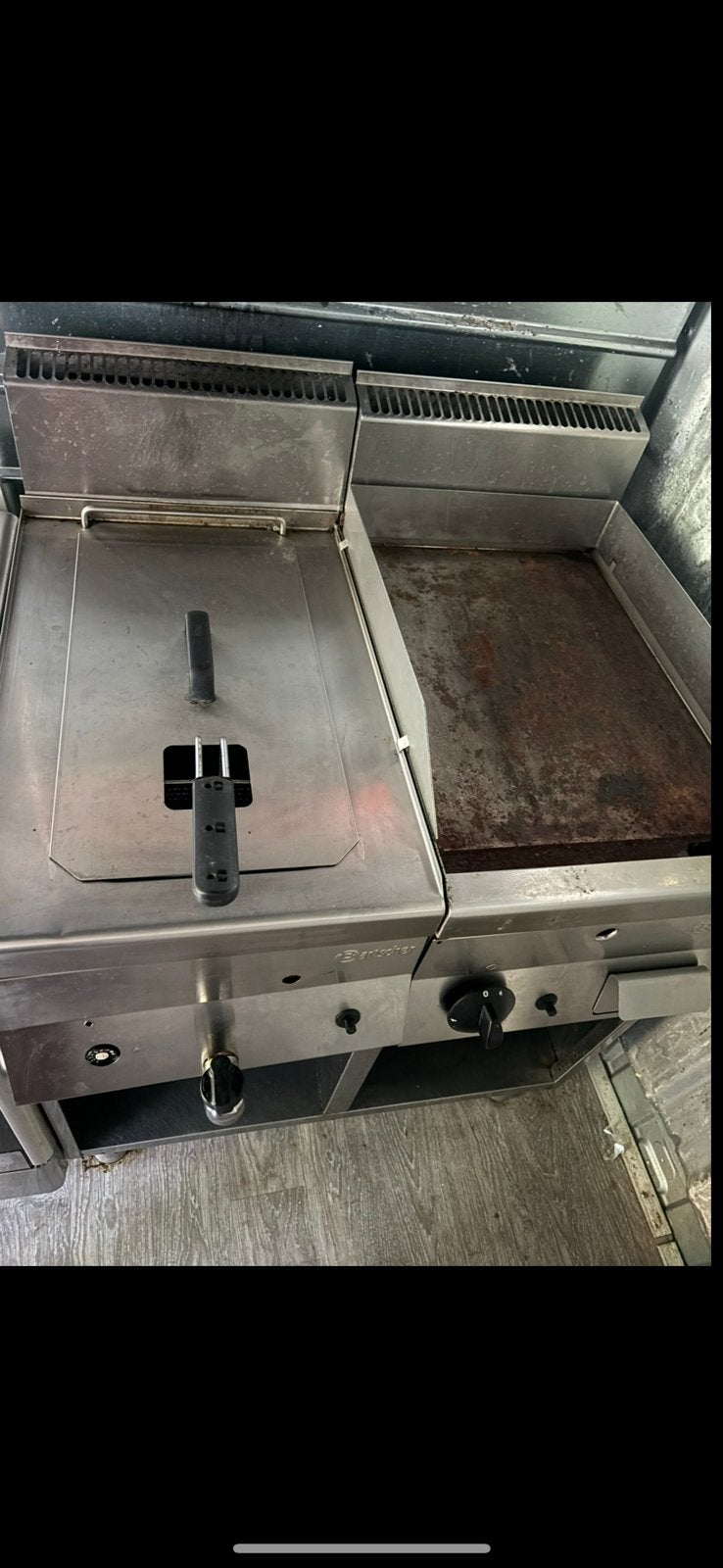 Friteuse + plancha gaz propane, Articles professionnels, Horeca | Équipement de cuisine, Enlèvement ou Envoi