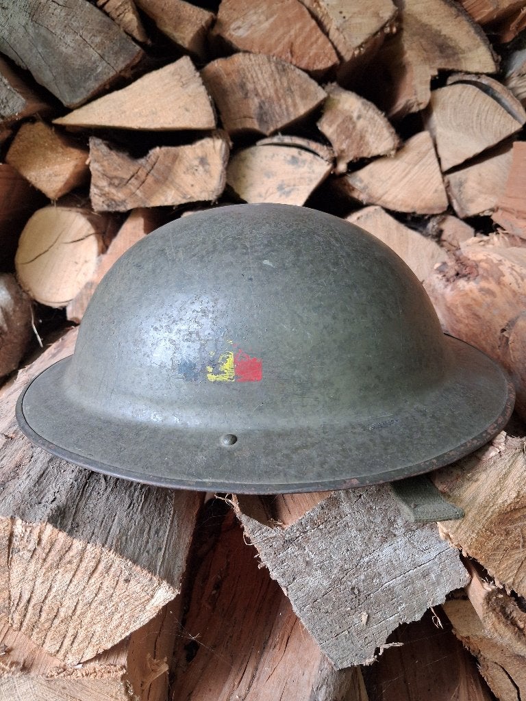 casque belge modele anglais ww2 type Brigade Piron, Collections, Enlèvement ou Envoi, Armée de terre, Casque ou Béret