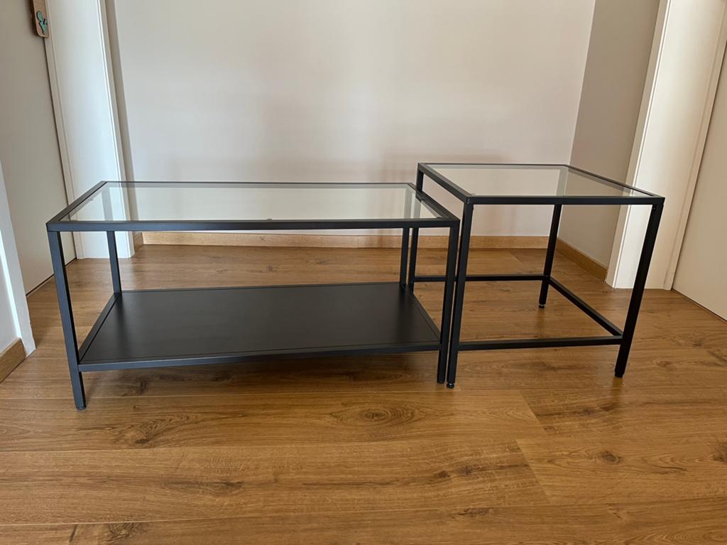 Tables gigogne, Maison & Meubles, Tables | Dessertes, Enlèvement, Comme neuf, Verre