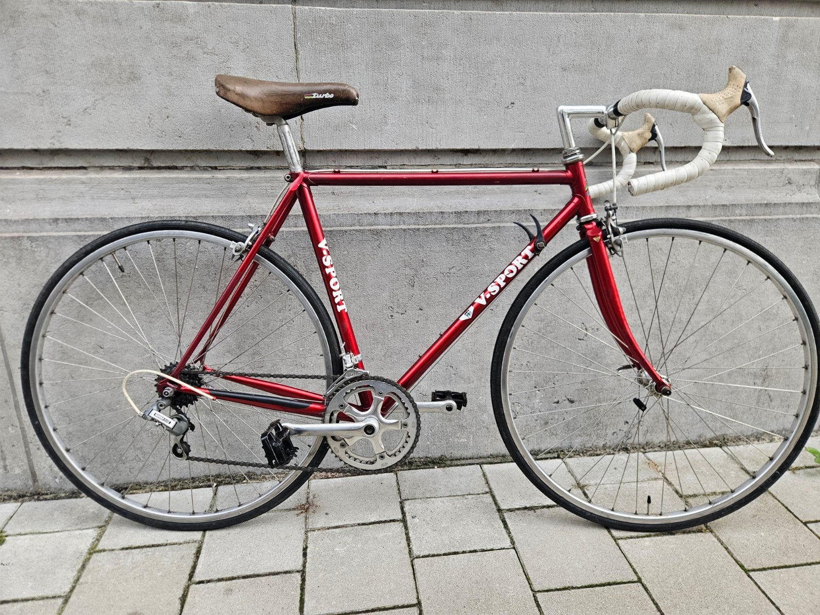 Leuke koersfiets – maat 52, 28 inch, Gebruikt, 10 tot 15 versnellingen, Velgrem