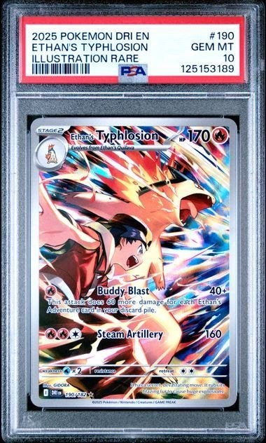 Ethan’s Thyplosion DRI 190 PSA 10, Hobby en Vrije tijd, Verzamelkaartspellen | Pokémon, Nieuw, Losse kaart, Ophalen of Verzenden