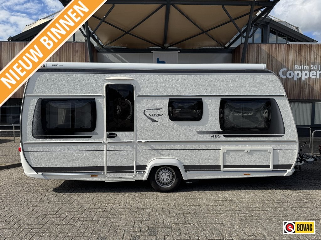 Fendt Saphir 465 SQ UNICO + THULE, Caravans en Kamperen, Schokbreker, Rondzit, Fendt, 5 tot 6 meter