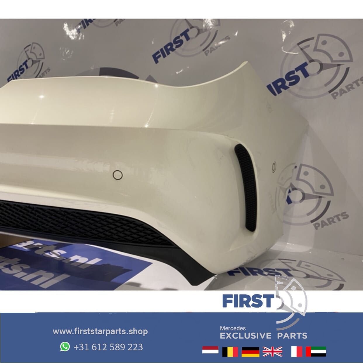 W117 CLA AMG ACHTERBUMPER WIT COMPLEET 2013-2016 origineel M, Arrière, Utilisé, -, -