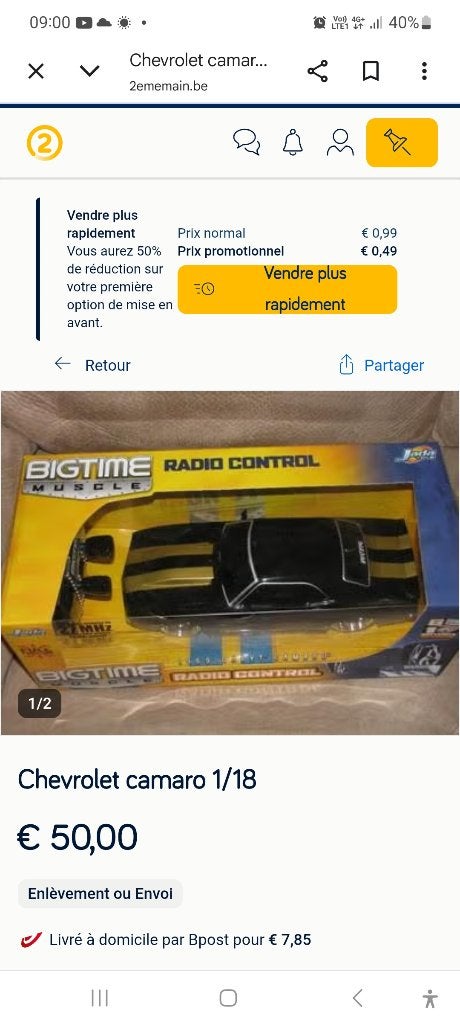 Chevrelet camaro radiocommandé 1/18neuve, Hobby & Loisirs créatifs, Modélisme | Radiocommandé & Téléguidé | Voitures, Enlèvement