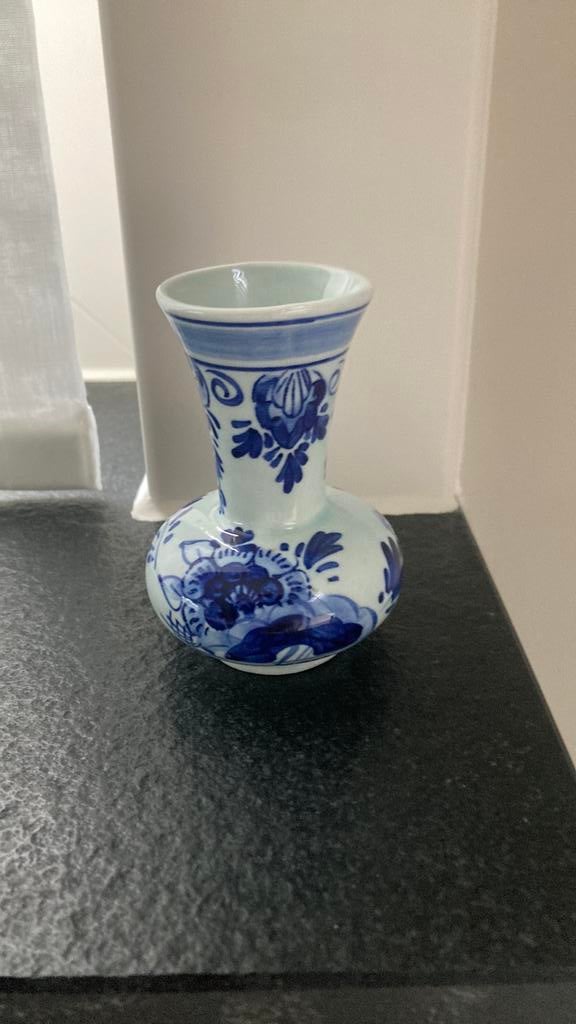 Vintage delfst blauw vaasje, Ophalen