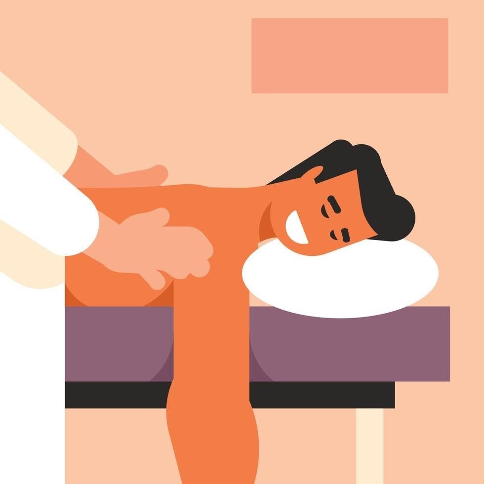 Man geeft massage