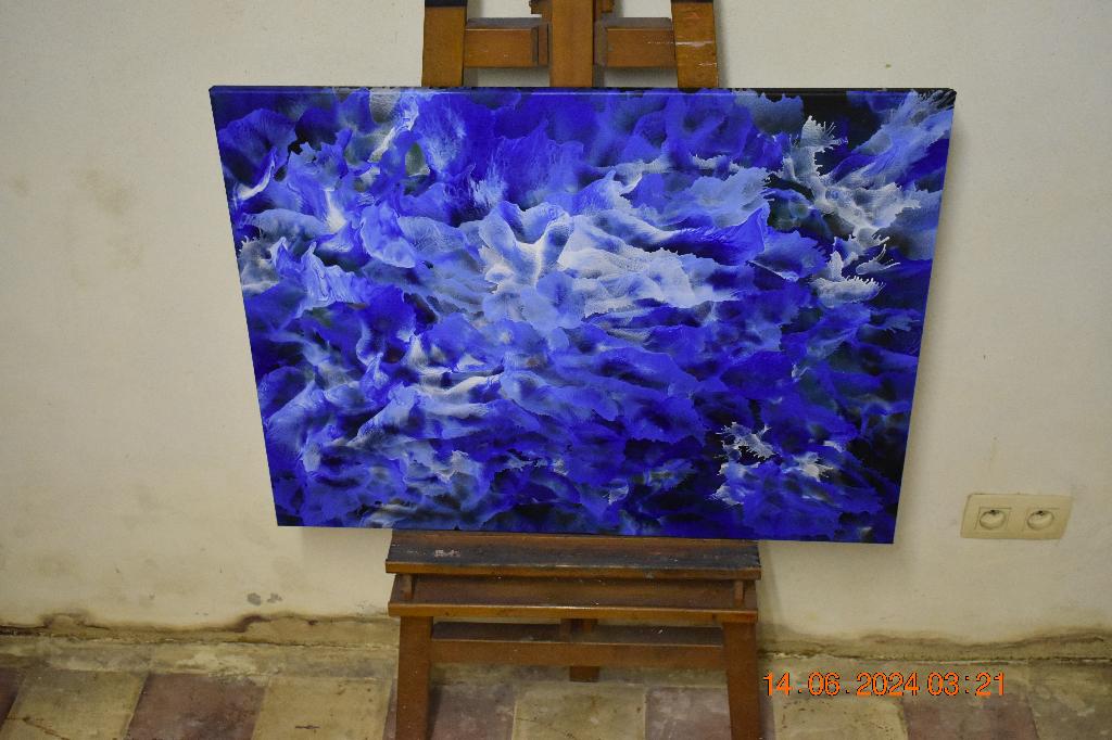 Peinture abstraite, serie no (57) par joky kamo, Antiquités & Art, Enlèvement, Gouache, Abstrait