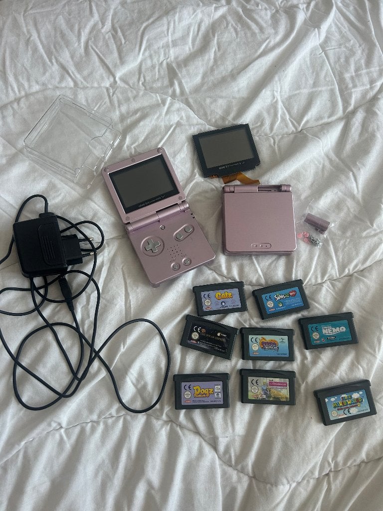 Roze gameboy advanced set, Gebruikt, 3 spelers of meer, Vanaf 12 jaar, Ophalen