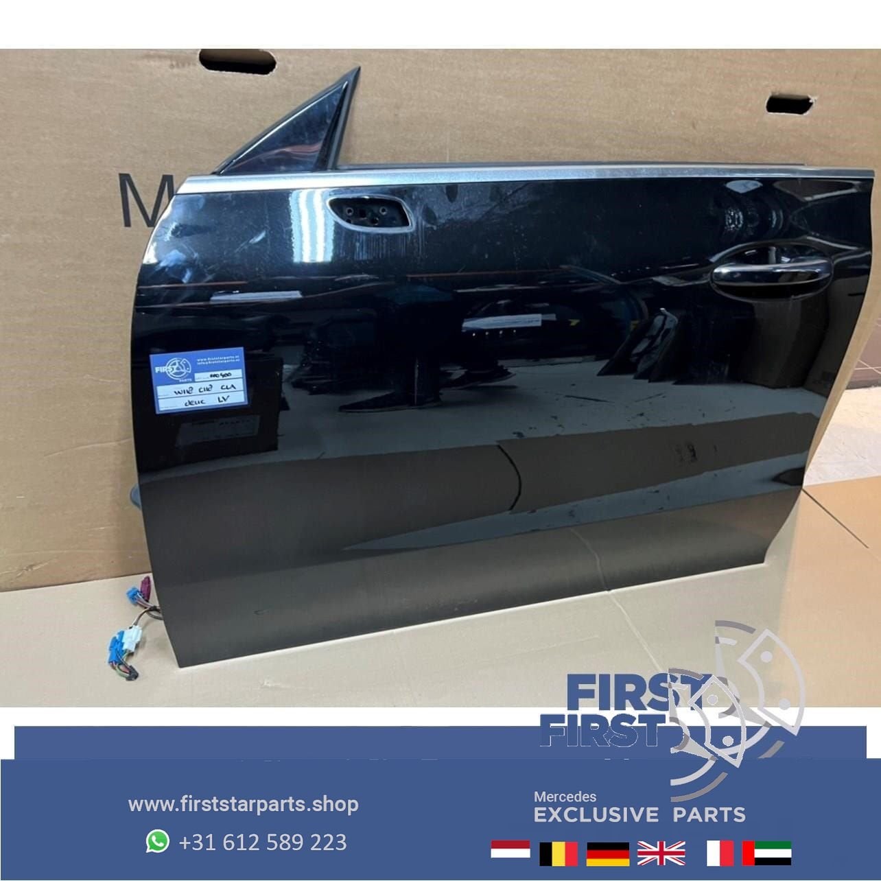 W118 C118 X118 CLA DEUR PORTIER ZWART COMPLEET LINKSVOOR Mer, Auto-onderdelen, Gebruikt, -, Deur, Voor