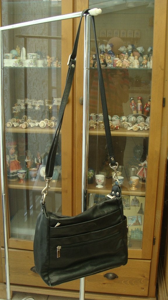 Handtas leder, Enlèvement ou Envoi, Comme neuf, Noir, Sac à main