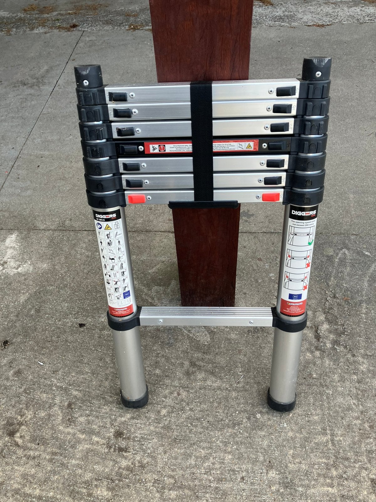 Telescoop aluminium ladder, Ophalen of Verzenden, Zo goed als nieuw