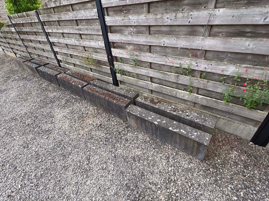 Zware betonnen borduren / boordstenen 100x30x17 cm (12stuks), Tuin en Terras, Ophalen, 100 tot 200 cm, Blok, 25 cm of meer