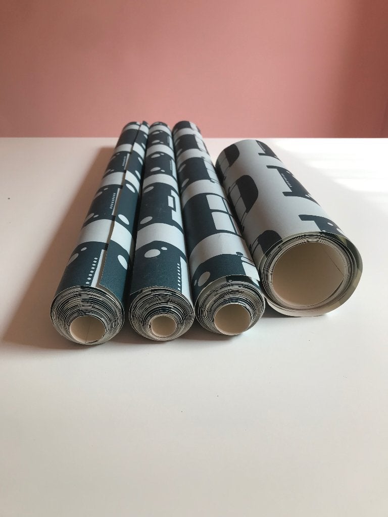 Papier peint rétro Volkswagen  chambre d'enfant Ferm Living!, Enlèvement ou Envoi, Vintage/rétro, 5 à 10 m², Autres marques