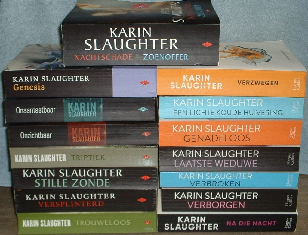 boeken karin slaughter 15 stuks, Boeken, Ophalen of Verzenden, Zo goed als nieuw, Karin Slaughter