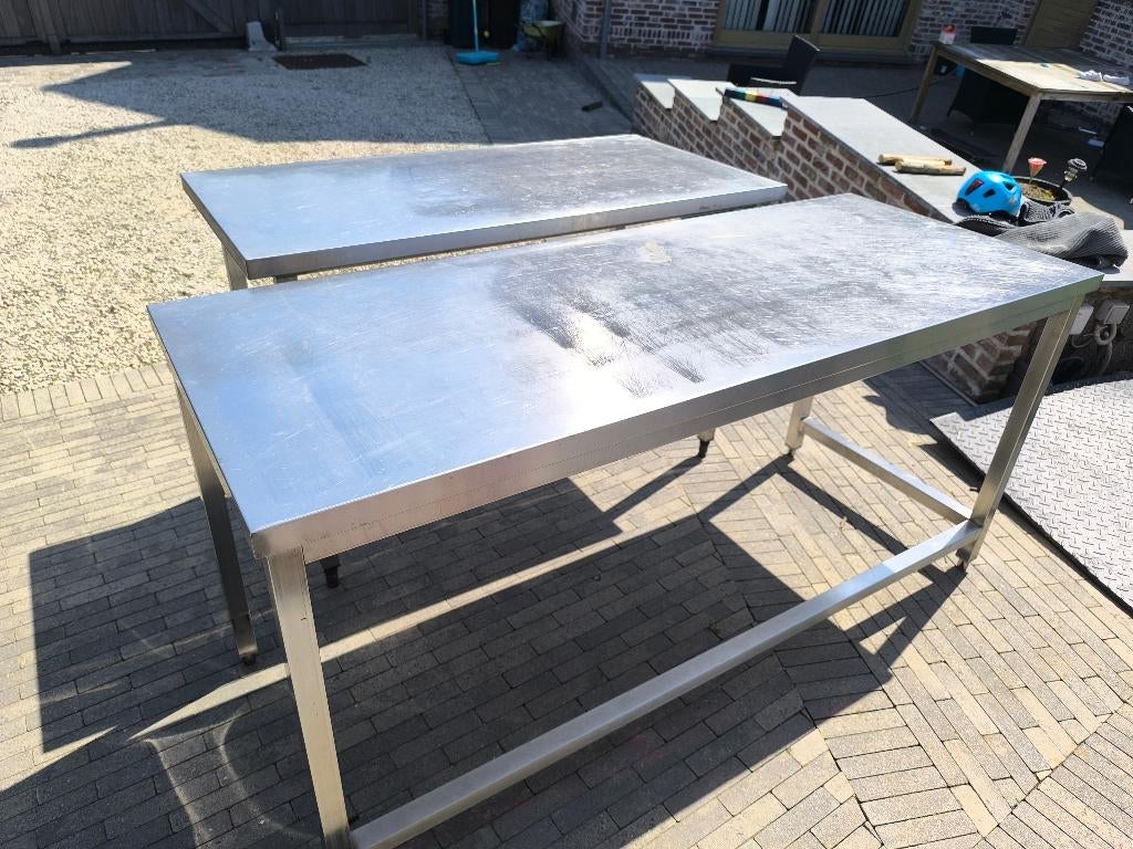 Inox tafels, Ophalen, Gebruikt, Inox Meubilair