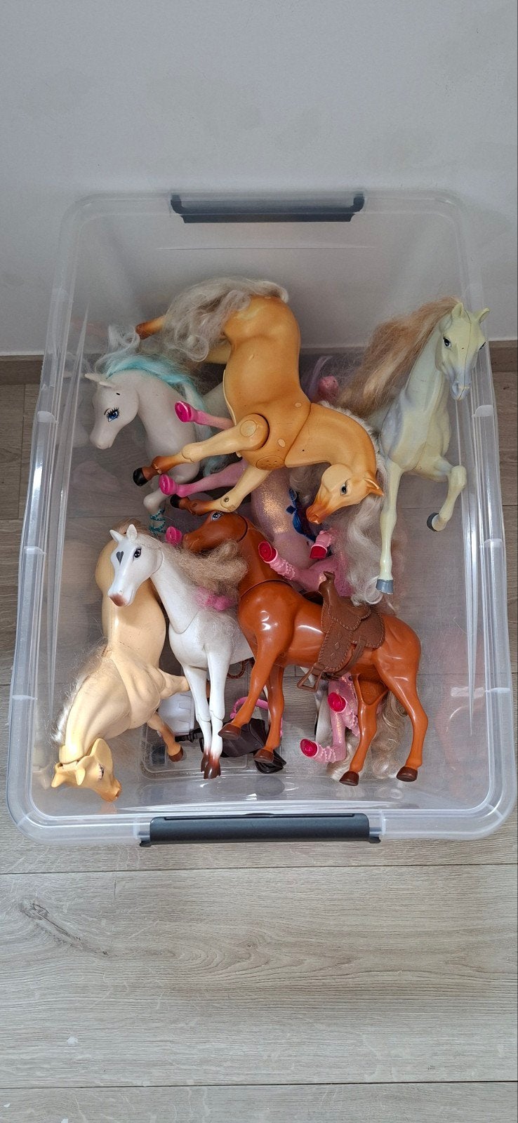 Groot lot speelpaarden, Ophalen