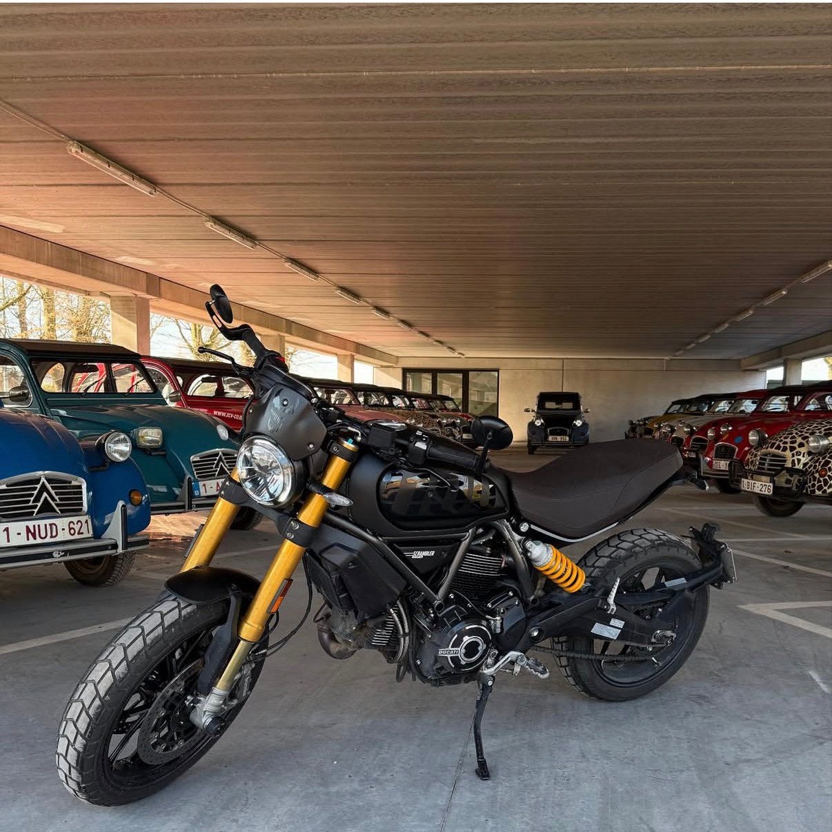 Ducatie 1100 pro sport scrambler 2024 ingebouw alarm systeem, Particulier, Sport