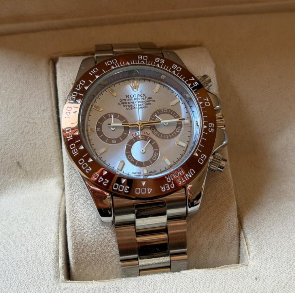 Rolex Daytona ice-Bleu  chonograaf,automatic,datum, Staal, Polshorloge, Nieuw, Ophalen of Verzenden
