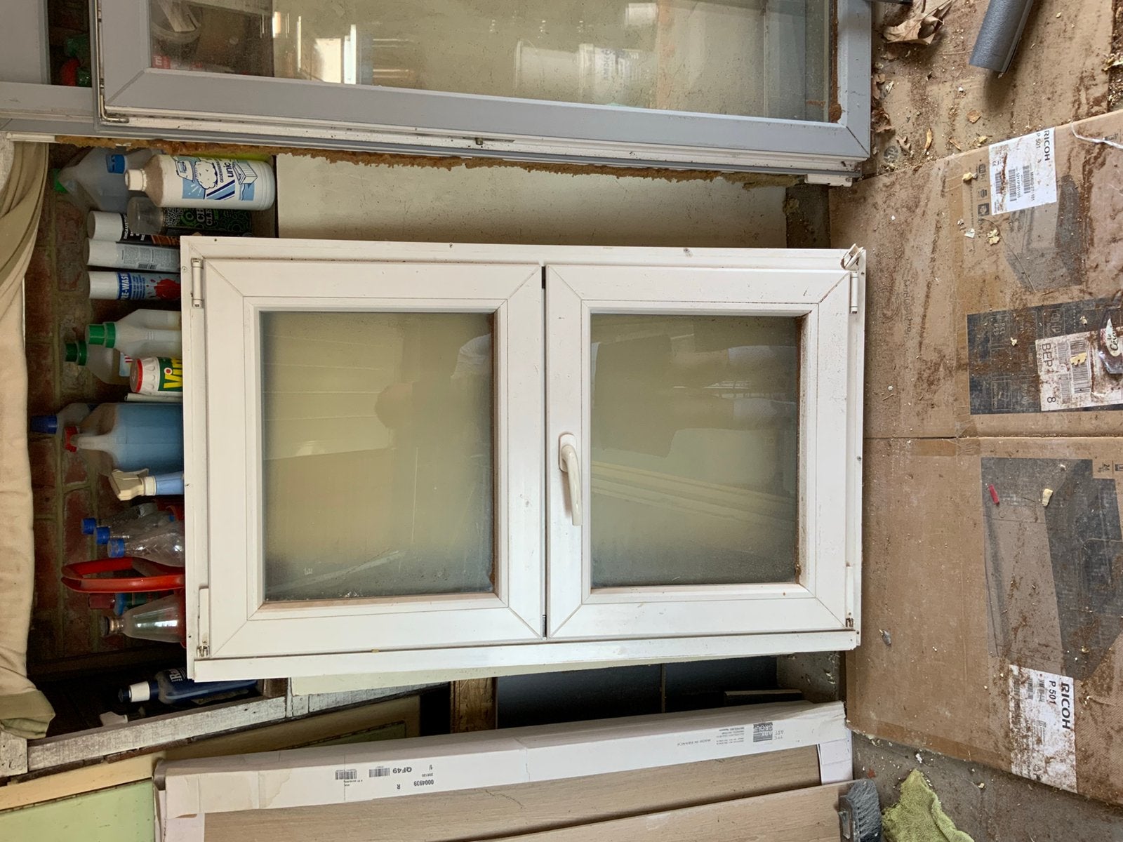 Dubbel raam met mat glas, Doe-het-zelf en Bouw, Ophalen, Zo goed als nieuw