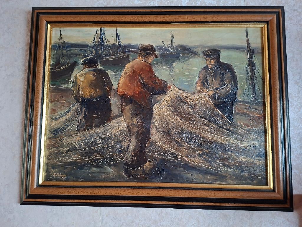 schilderij op houten paneel, Ophalen
