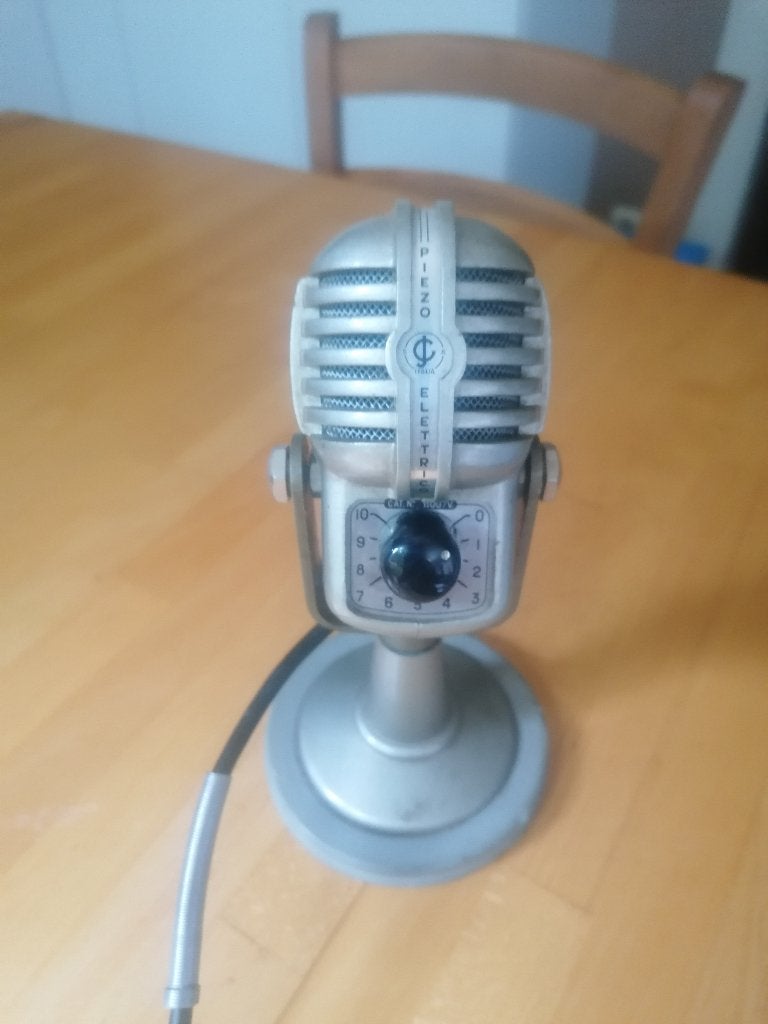 vintage microfoon Piezo Elettrico, Muziek en Instrumenten, Ophalen, Gebruikt