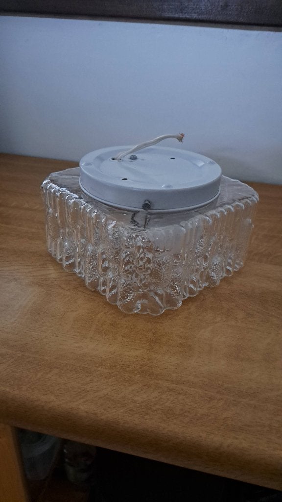 Plafonnier en verre, Enlèvement, Utilisé, Verre