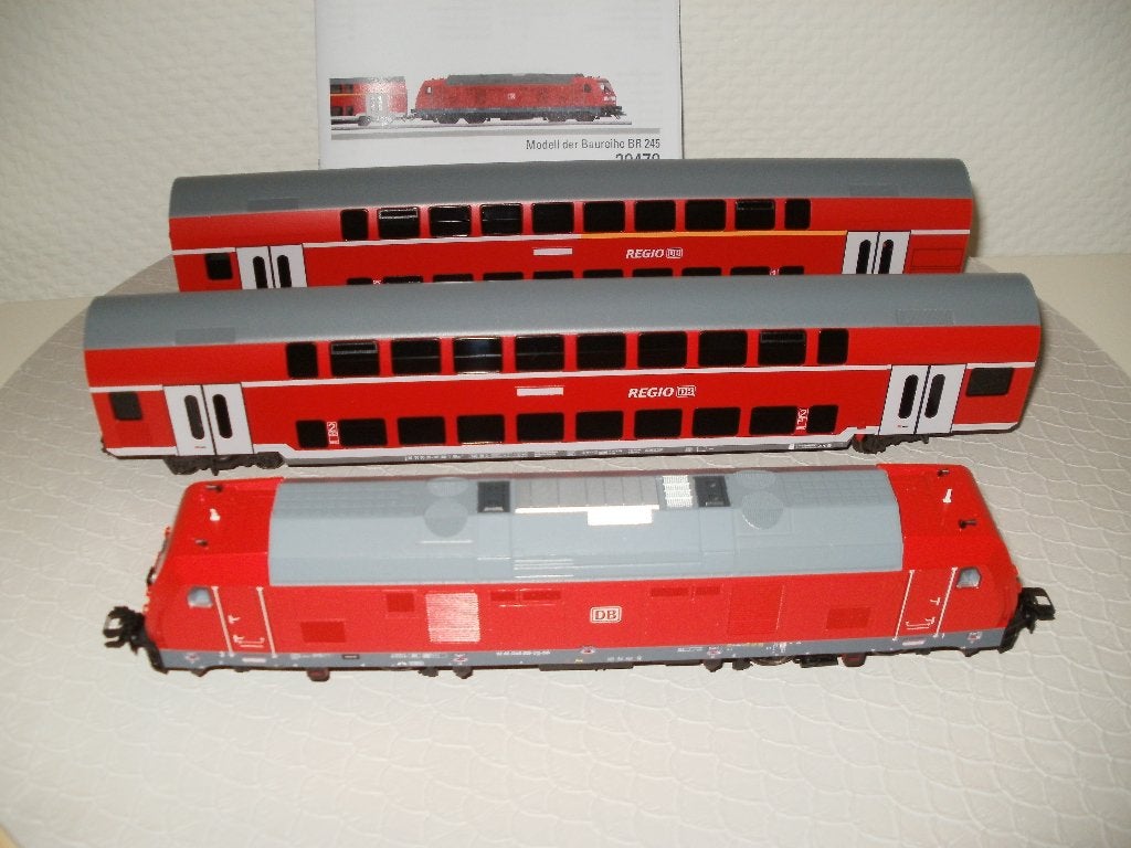 Marklin Ho Diesellok no 245006 MFX DIG.+2 rijtuigen ..NIEUW., Neuf, Enlèvement ou Envoi, Courant alternatif, Set de Trains