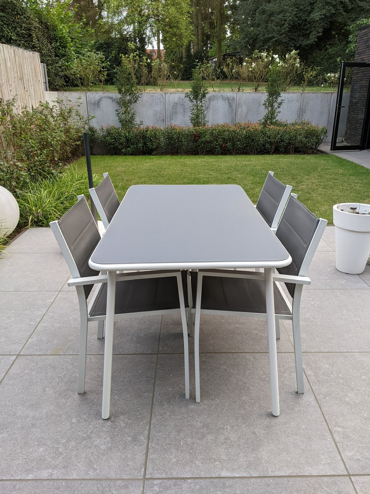 Tuintafel (zonder de stoelen), Enlèvement, Comme neuf, Rectangulaire, Aluminium