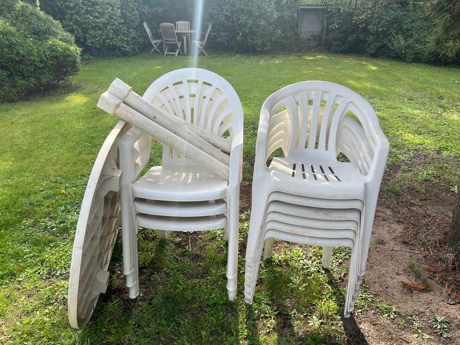 Set tuinmeubelen GRATIS, Tuin en Terras, Ophalen, Gebruikt, Kunststof