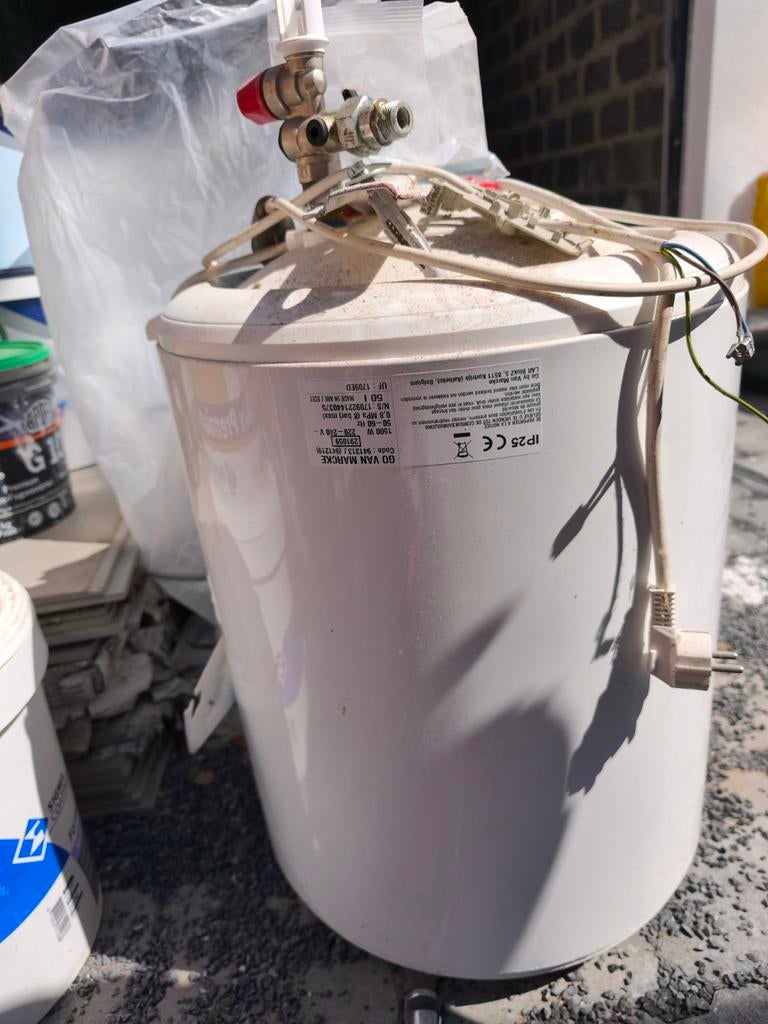 Van Marcke boiler 50 liter 1,5kw verticaal model, Ophalen, Boiler