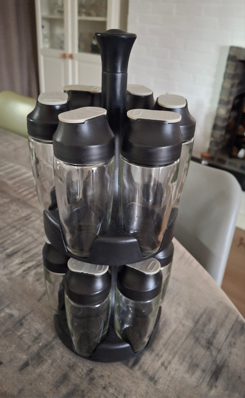 draaibaar kruidenrek Coninx, 12 potjes, Huis en Inrichting, Ophalen, Zo goed als nieuw, Glas