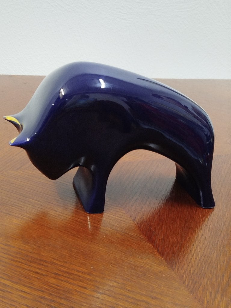 Porseleinen stier van Fürstenberg (1967) – In perfecte staat, Antiquités & Art, Statue, Enlèvement ou Envoi, Art deco, Autres sujets
