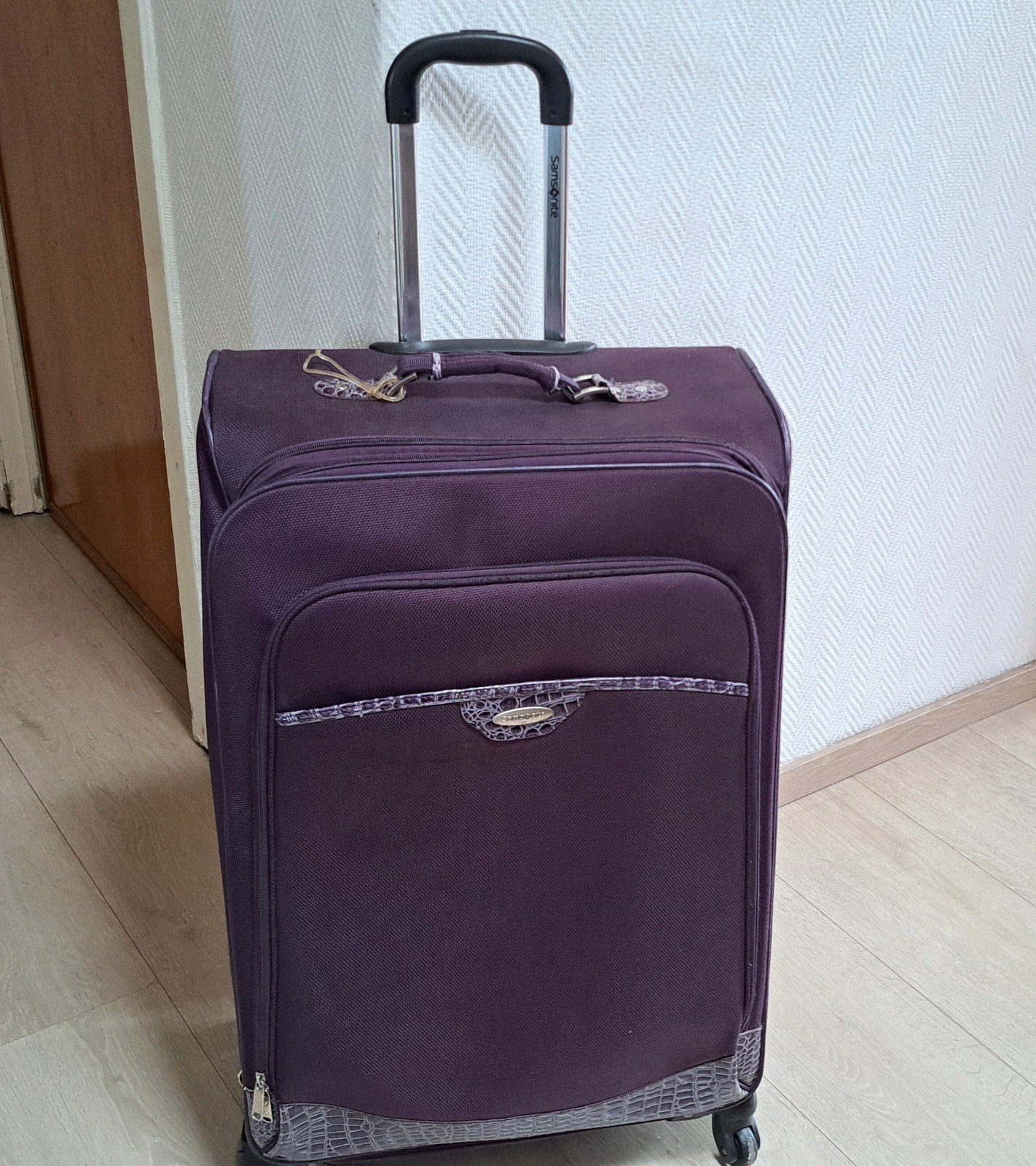 Samsonite grande valise trolley 4x roulettes +_75/45 cm, Enlèvement, Utilisé, Roulettes