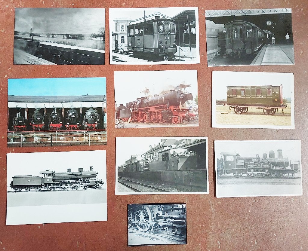 Oude foto's / Postkaarten locomotieven/treinen, Verzamelen, Ophalen of Verzenden, Trein