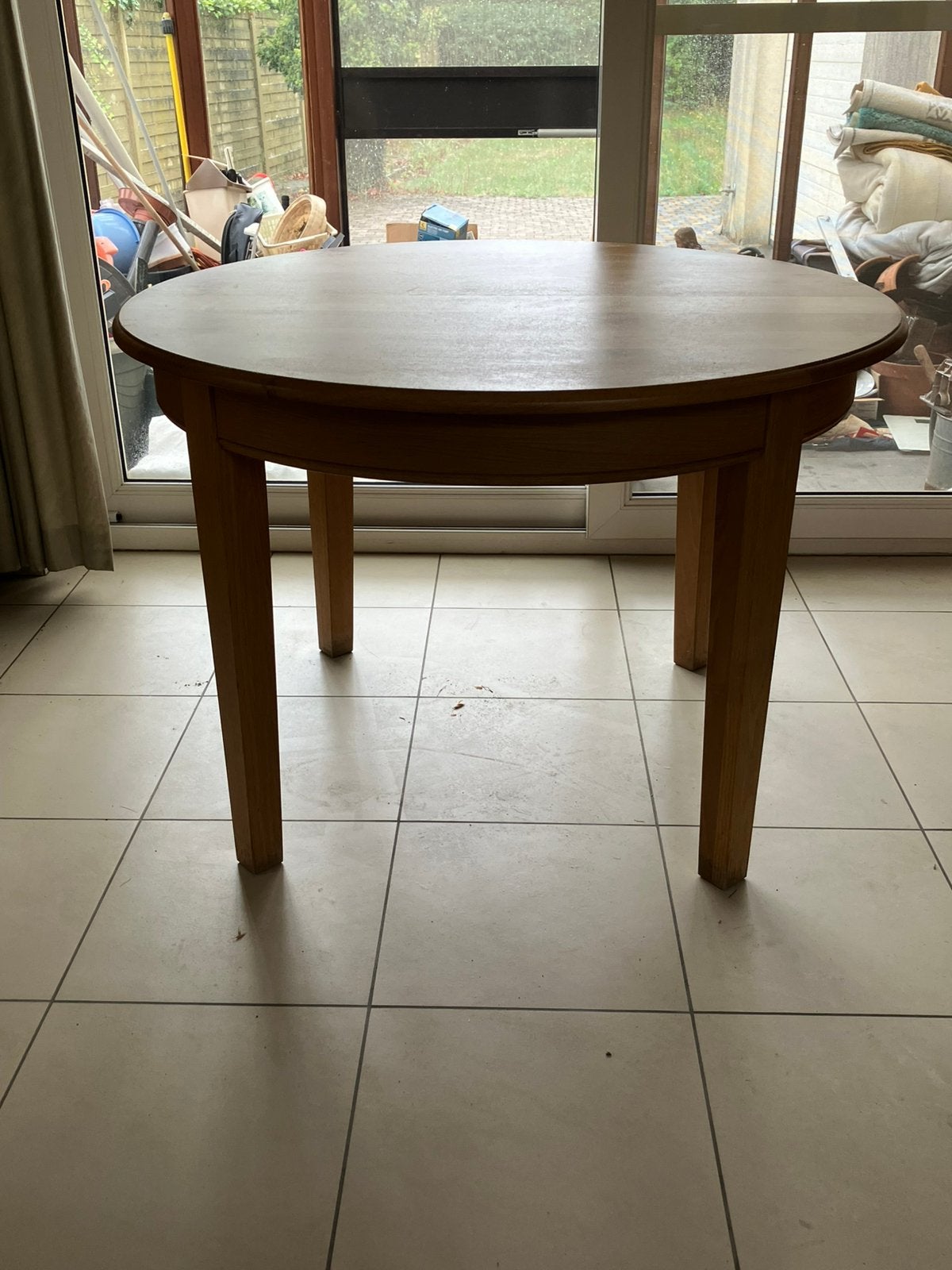 Tafel rond in eik., 50 – 75, Klassiek, Rond, 100 à 150 cm