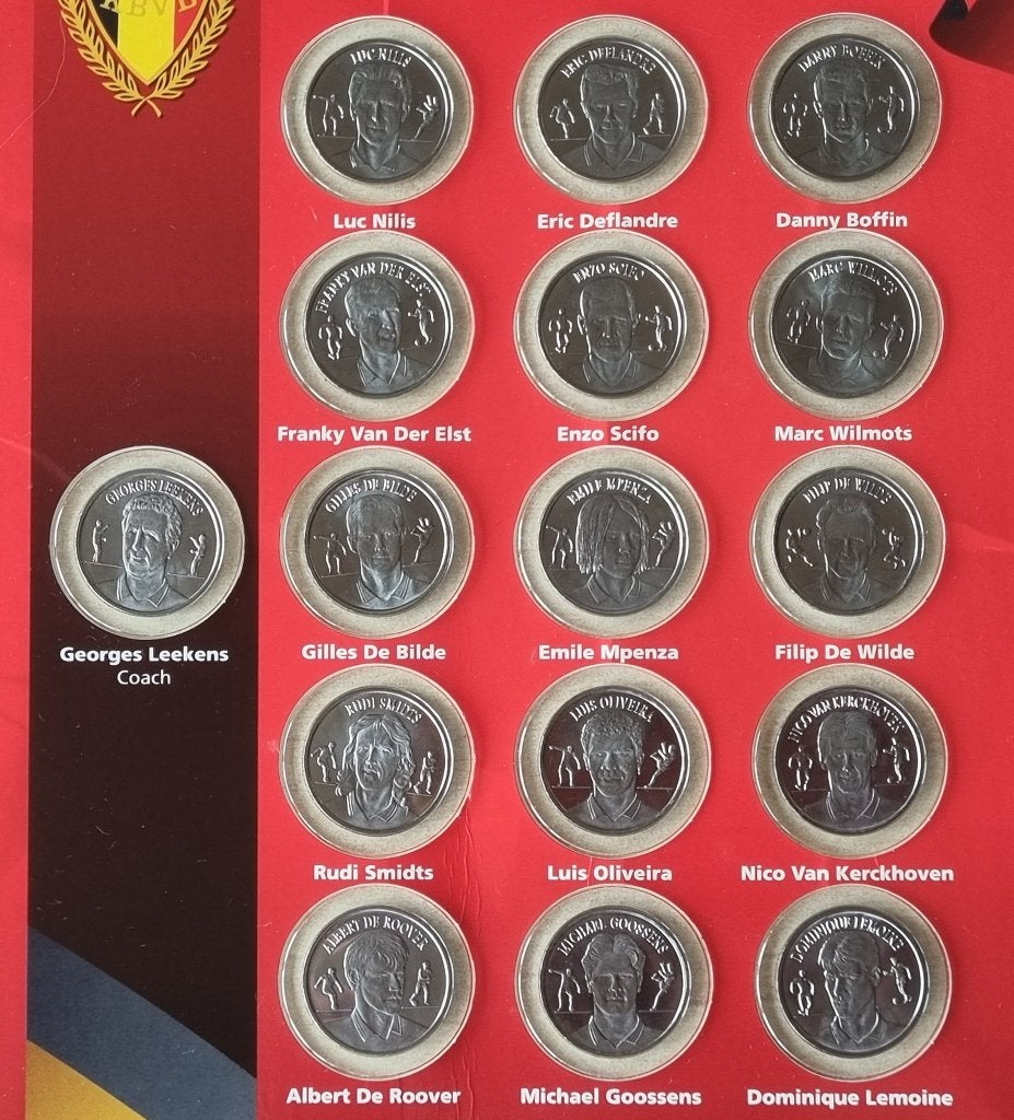 Officiële Muntencollectie Van Het Belgisch Elftal COMPLEET, Enlèvement ou Envoi, Comme neuf, Autres types