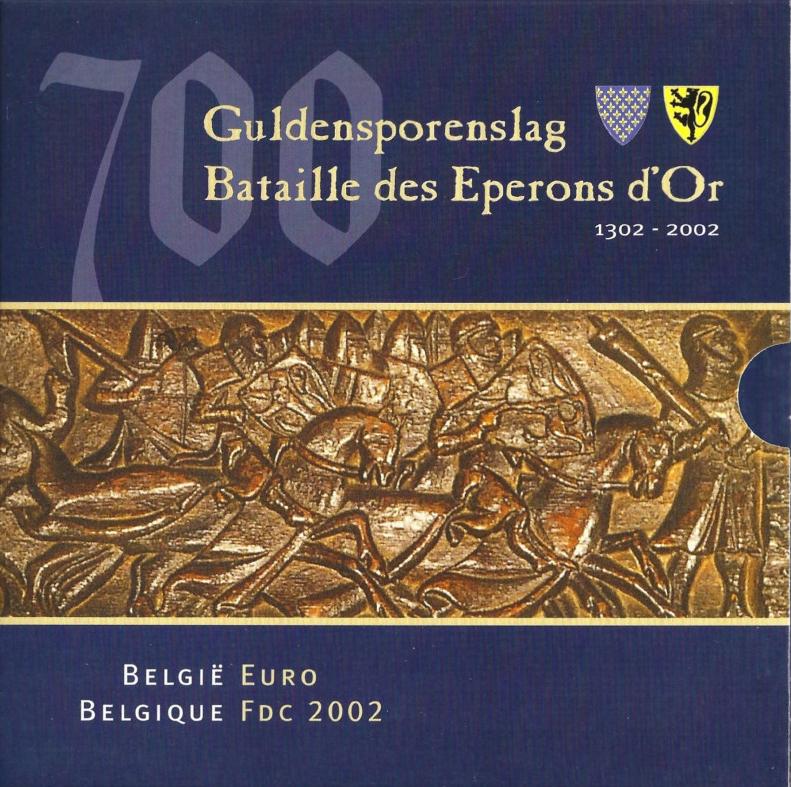 BU-set België 2002 Guldensporenslag, Ophalen of Verzenden, België