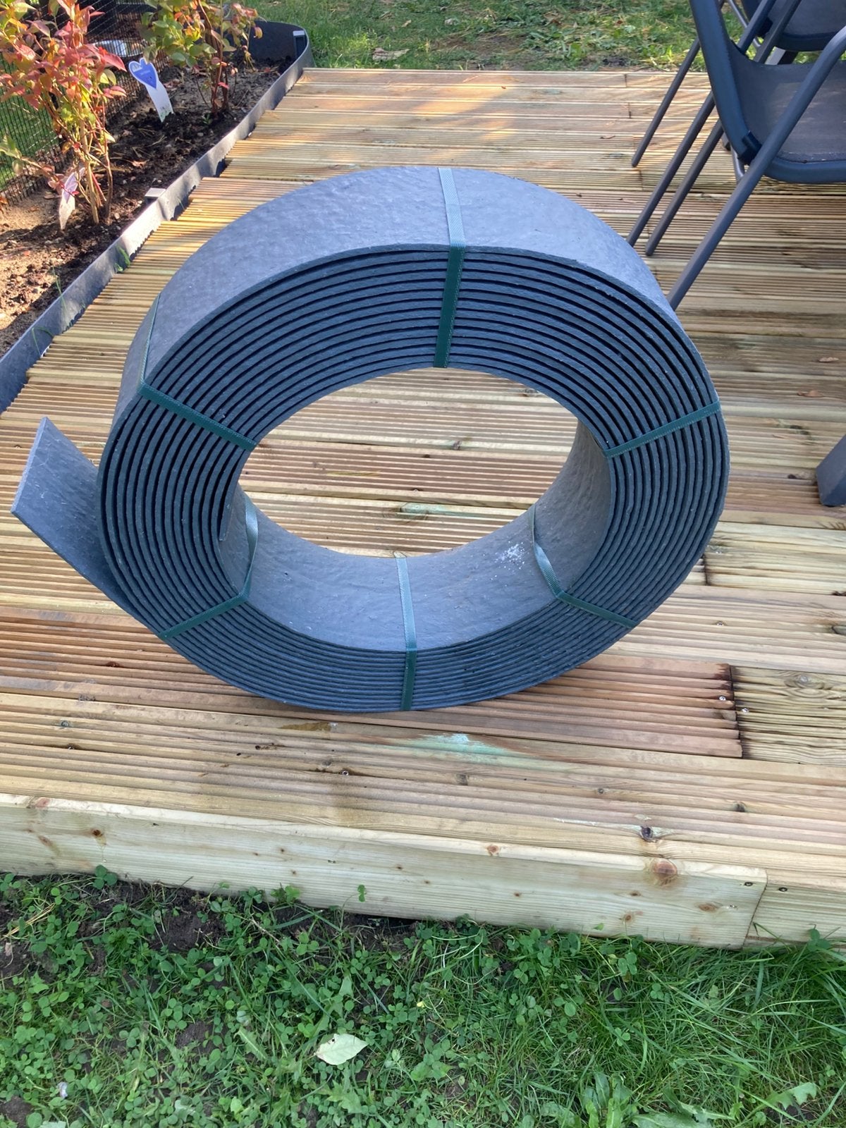Ecolat grijs op rol 20 meter, Jardin & Terrasse, Bordure, 200 cm ou plus, Moins de 25 cm, Synthétique
